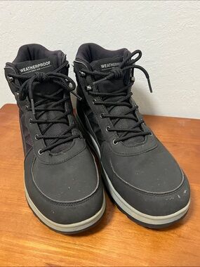 Weatherproof Men's Black and Gray Waterproof Outdoor Boots